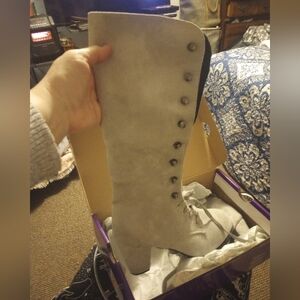 Stylish Gray Knee-High Women's Boots